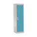 Spectrum School Locker - 1 Compartment - Lagoon Blue Doors - H.1235 W.380 D.380