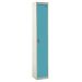 Spectrum Locker - 1 Compartment - Lagoon Blue Doors - H.1800 W.380 D.380