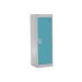Spectrum School Locker - 1 Compartment - Lagoon Blue Doors - H.955 W.300 D.300