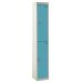 Spectrum Locker - 2 Compartment - Lagoon Blue Doors - H.1800 W.450 D.450