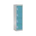 Spectrum School Locker - 4 Compartment - Lagoon Blue Doors - H.1235 W.300 D.450