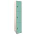 Plant-On Lockers - Laminate - H.1800 W.300 D.300mm - 3 Compartments - Aquamarine