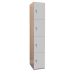 Plant-On Lockers - Laminate - H.1800 W.300 D.300mm - 4 Compartments - Light Grey