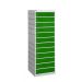 Laptop & Tablet Charging Locker - 12 Compartments, 12 Doors - Green Doors - H.1460 W.500 D.500