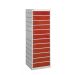 Laptop & Tablet Charging Locker - 12 Compartments, 12 Doors - Red Doors - H.1460 W.500 D.500