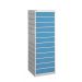 Laptop & Tablet Charging Locker - 12 Compartments, 12 Doors - Light Blue Doors - H.1460 W.500 D.500