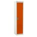 Spectrum School Locker - 1 Compartment - Chilli Pepper Orange Doors - H.1365 W.300 D.450