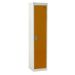 Spectrum School Locker - 1 Compartment - Tangelo Orange Doors - H.1365 W.380 D.380