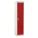 Spectrum School Locker - 1 Compartment - Tamarillo Red Doors - H.1365 W.380 D.380