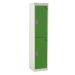 Spectrum School Locker - 2 Compartment - Sublime Lime Doors - H.1365 W.300 D.450