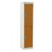 Spectrum School Locker - 2 Compartment - Tangelo Orange Doors - H.1365 W.300 D.450