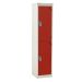 Spectrum School Locker - 2 Compartment - Tamarillo Red Doors - H.1365 W.380 D.380