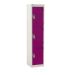 Spectrum School Locker - 3 Compartment - Berry Burst Doors - H.1365 W.380 D.380