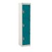 Spectrum School Locker - 3 Compartment - Guava Green Doors - H.1365 W.380 D.380
