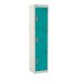 Spectrum School Locker - 3 Compartment - Lagoon Blue Doors - H.1365 W.300 D.450