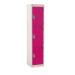 Spectrum School Locker - 3 Compartment - Pitahaya Pink Doors - H.1365 W.380 D.380