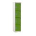 Spectrum School Locker - 4 Compartment - Sublime Lime Doors - H.1365 W.380 D.380