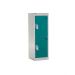 Spectrum School Locker - 2 Compartment - Guava Green Doors - H.955 W.300 D.300
