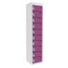  Dual USB Tablet Charging Locker - H.1800 W.380 D.380mm - 10 Compartment, 10 Door - Summer Lilac 