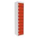  Dual USB Tablet Charging Locker - H.1800 W.380 D.380mm - 10 Compartment, 10 Door - Tangelo Orange 