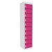  Dual USB Tablet Charging Locker - H.1800 W.380 D.380mm - 10 Compartment, 10 Door - Pitahaya Pink