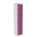  Dual USB Tablet Charging Locker - H.1800 W.380 D.380mm - 15 Compartment, 15 Door - Summer Lilac