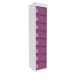  Dual USB Tablet Charging Locker - H.1800 W.380 D.380mm - 8 Compartment, 8 Door - Summer Lilac 