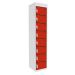  Dual USB Tablet Charging Locker - H.1800 W.380 D.380mm - 8 Compartment, 8 Door - Tamarillo Red 