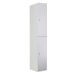 Executive Door Locker - 2 Compartment - Pearl White Doors - H.1800 W.380 D.380
