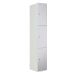 Executive Door Locker - 3 Compartment - Pearl White Doors - H.1800 W.300 D.450