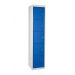 Flat Garment Locker - 5 Compartments - Dark Blue Doors - H.1800 W.450 D.380