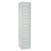 Flat Garment Locker - 15 Compartments - Light Grey Doors - H.1800 W.450 D.380