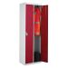  Twin Locker - Red Doors - H.1800 W.600 D.450 