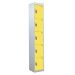 Standard Locker - 5 Compartment - Yellow Doors - H.1800 W.380 D.380