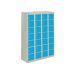 Personal Effects Locker - 28 Compartment - Light Blue Doors - H.1285 W.900 D.380