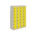 Personal Effects Locker - 28 Compartment - Yellow Doors - H.1285 W.900 D.380