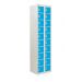 Personal Effects Locker - 20 Compartment - Light Blue Doors - H.1800 W.450 D.380