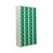 Personal Effects Locker - 40 Compartment - Green Doors - H.1800 W.900 D.380