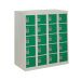 Personal Effects Locker - 20 Compartment - Green Doors - H.940 W.900 D.380