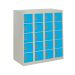 Personal Effects Locker - 20 Compartment - Light Blue Doors - H.940 W.900 D.380