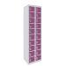  Dual USB Phone Charging Locker - H.1800 W.450 D.380mm - Solid Door - 20 Compartments - Summer Lilac