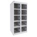 Dual USB Phone Charging Locker - H.940 W.450 D.380mm - Perspex Door - 10 Compartments