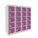  Dual USB Phone Charging Locker - H.940 W.900 D.380mm - Solid Door - 20 Compartments - Summer Lilac