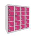  Dual USB Phone Charging Locker - H.940 W.900 D.380mm - Solid Door - 20 Compartments - Pitahaya Pink