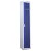 Perforated Door Locker - 1 Compartment - Dark Blue Doors - H.1800 W.300 D.300