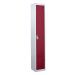 Standard Locker - 1 Compartment - Red Doors - H.1800 W.300 D.300