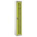 Perforated Door Locker - 1 Compartment - Yellow Doors - H.1800 W.300 D.300