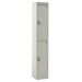 Standard Locker - 2 Compartment - Light Grey Doors - H.1800 W.380 D.380