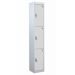 Standard Locker - 3 Compartment - Light Grey Doors - H.1800 W.450 D.450