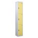 Standard Locker - 3 Compartment - Yellow Doors - H.1800 W.300 D.300
